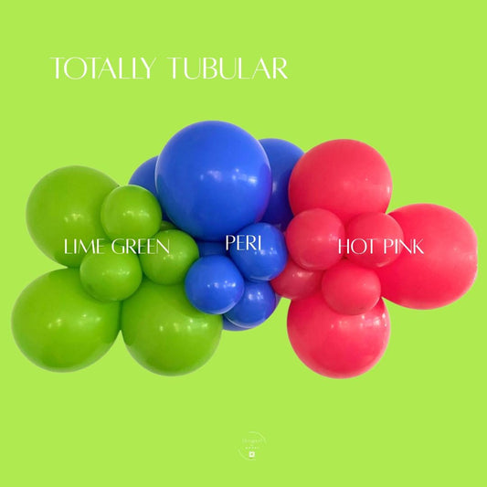 Neon 90s Balloon Garland Kit: Hot Pink, Blue, Lime Green Party Decor