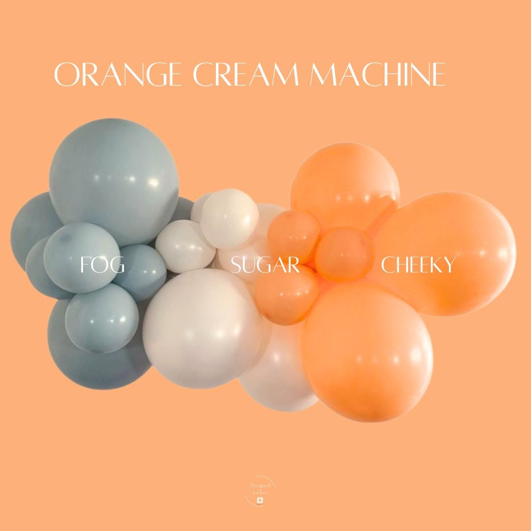 Orange & Gray Balloon Garland Kit: Gender Neutral Party Decor