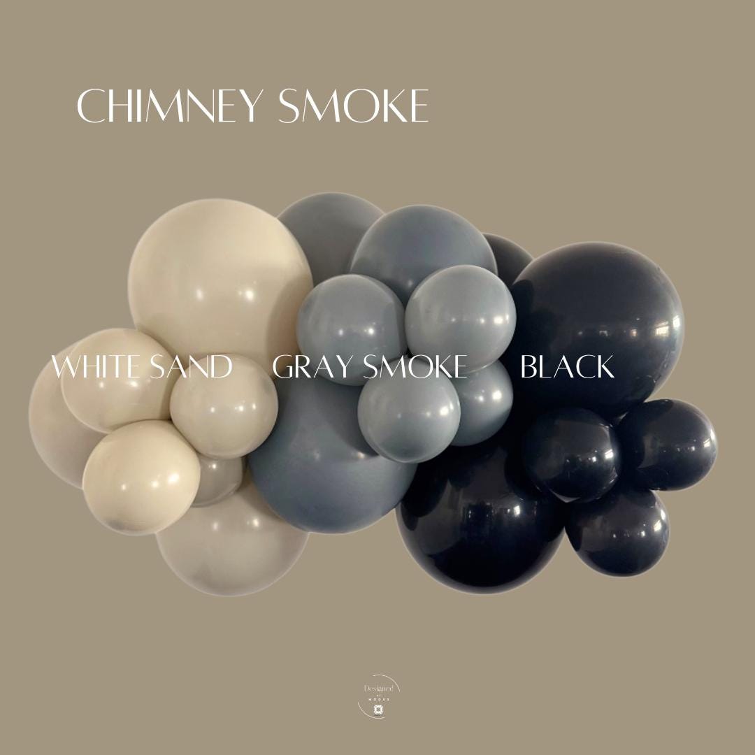 Black and Gray Balloon Garland Kit: DIY Party Decorations