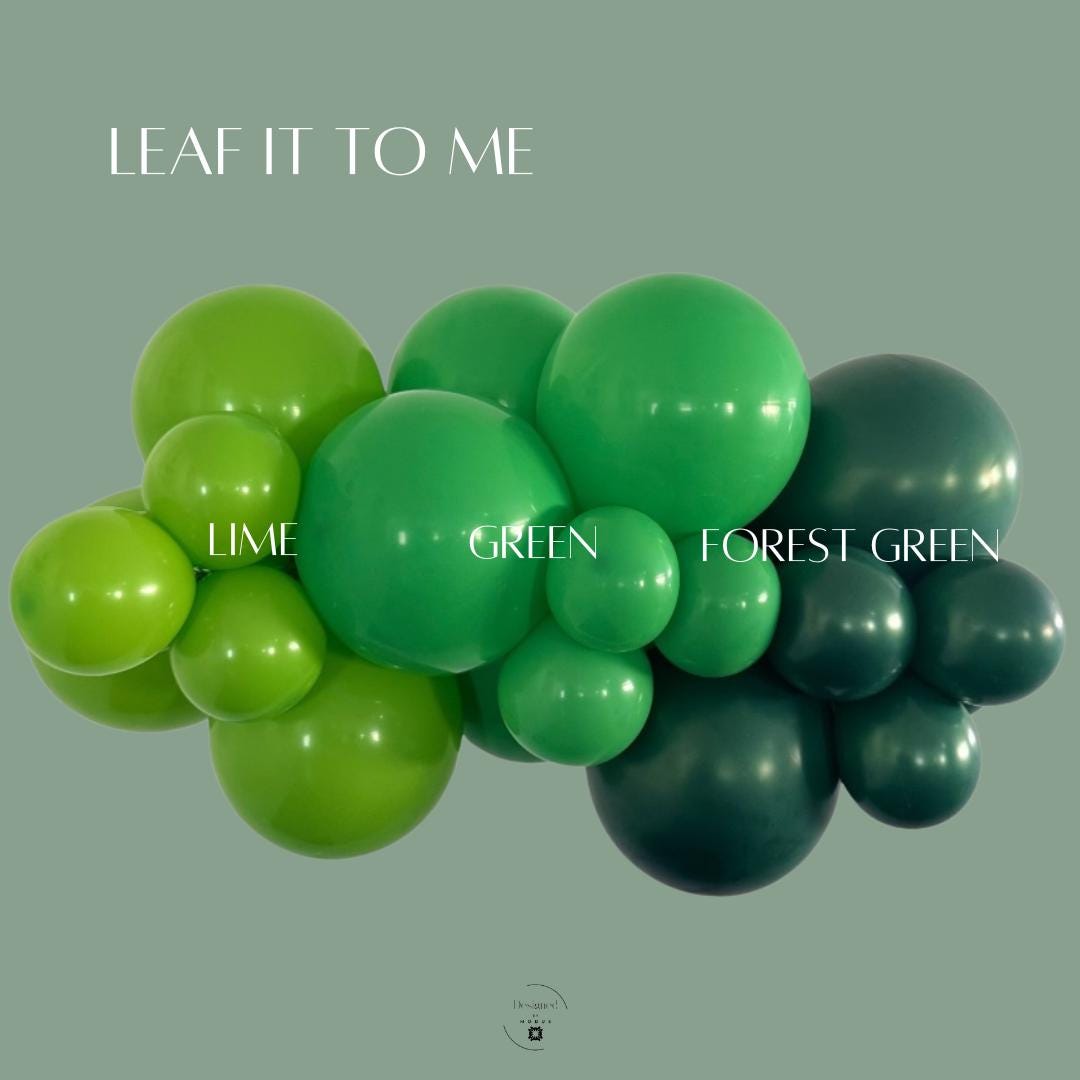 Green Balloon Garland Kit: Spring Party Decor DIY Balloon Arch