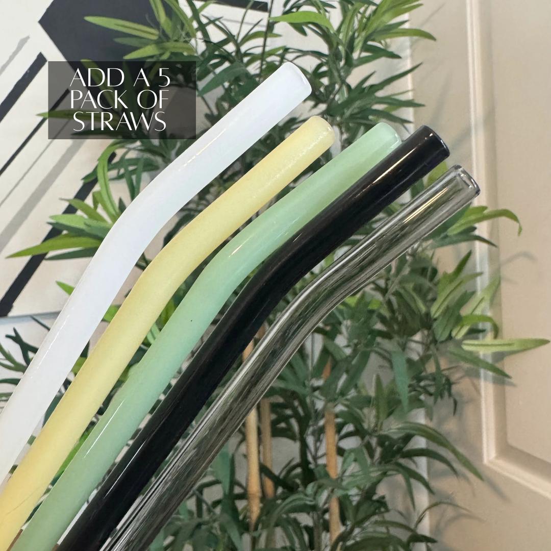 Personalized Glitter Snow Globe Coffee Cup: Frosted Glass Iced Latte Tumbler