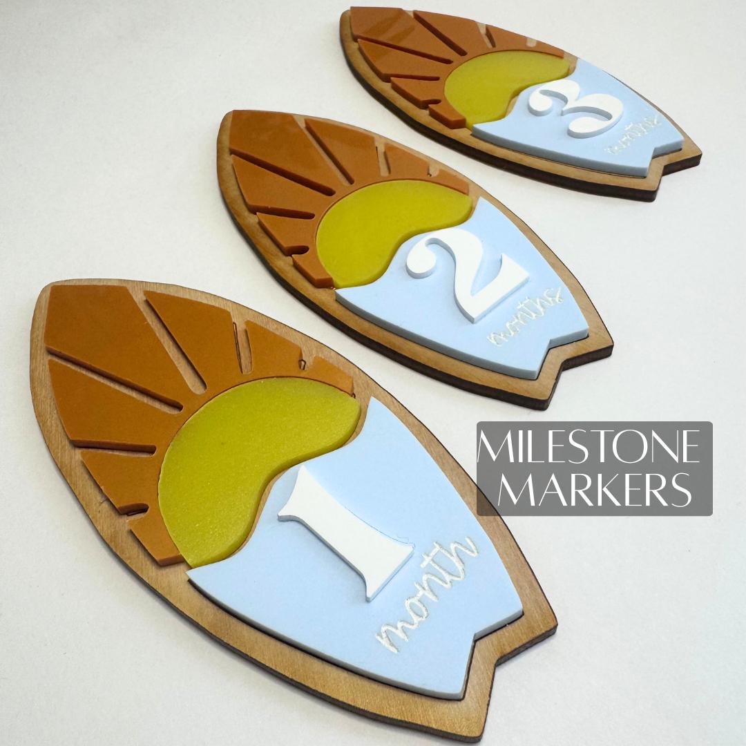 Milestone Markers Card Sign and Drink Menu for Summer Party