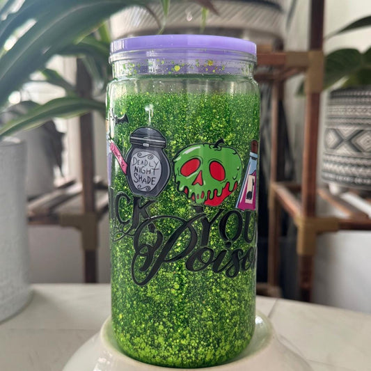 Poison Apple Snow Globe Tumbler Cup