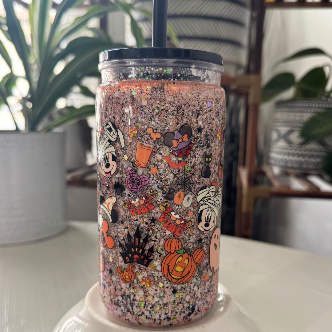 Mummy Minnie Ghost Pumpkin Candy Corn Spooky Iced Coffee Cup Gift