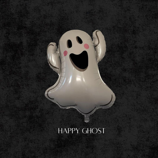 Happy Ghost Balloon: Halloween Party Decoration, 29" Mylar Foil