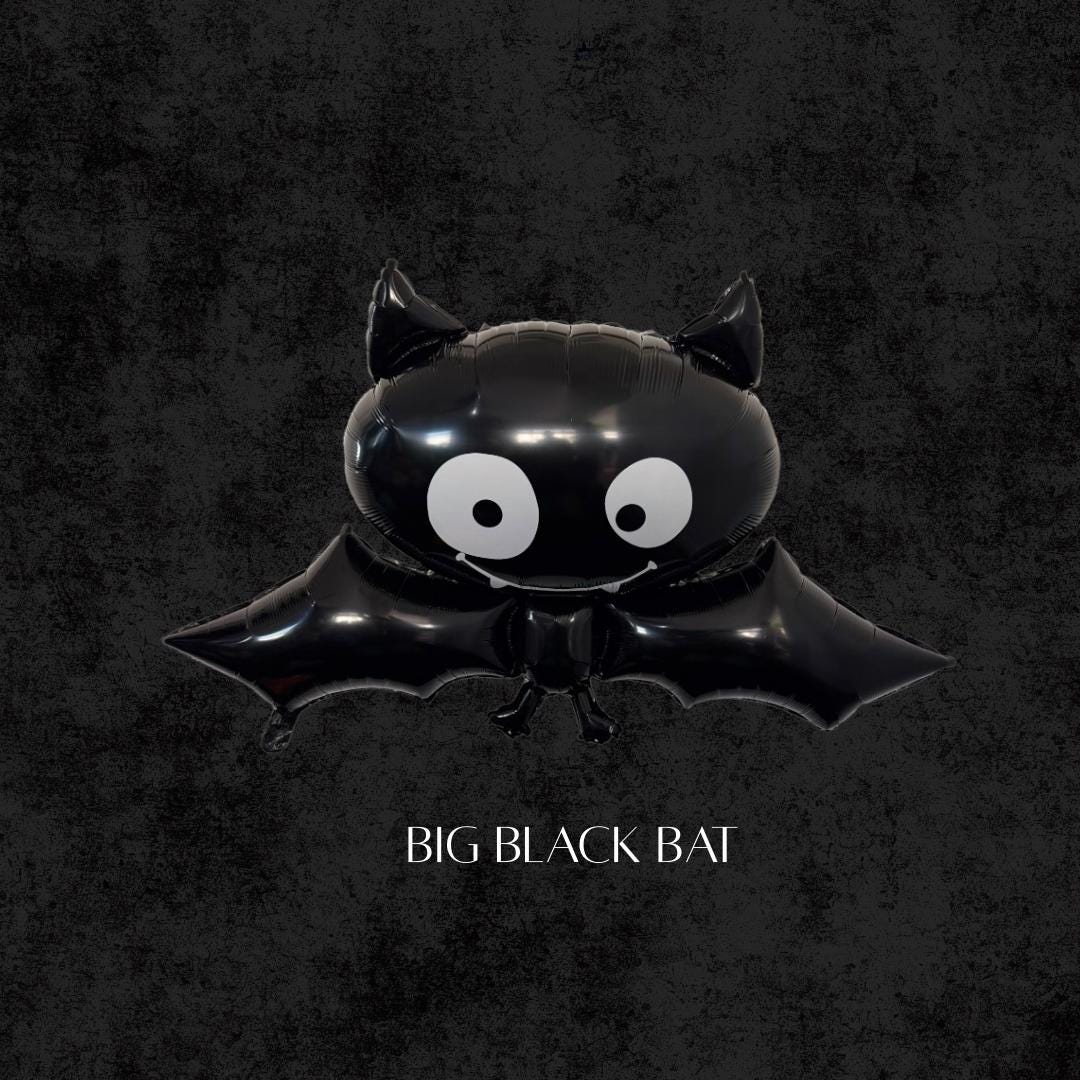 Black Bat Mylar Balloon: Halloween Party Decoration, 28"