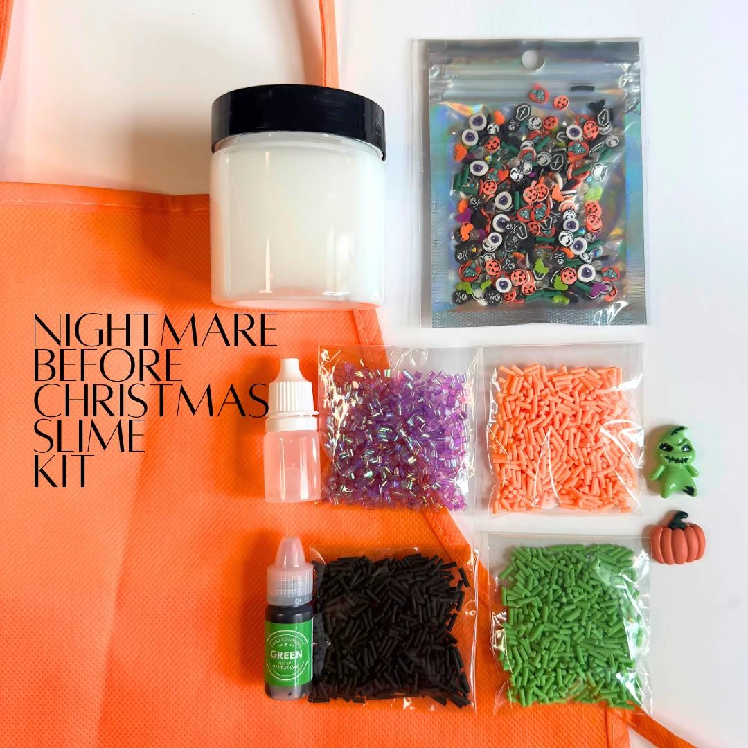 Jack Skellington Halloween Slime Kit: DIY Party Favor