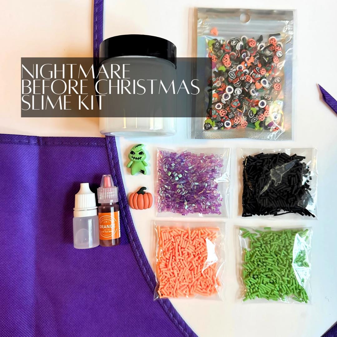 Jack Skellington Halloween Slime Kit: Kids DIY Party Favor