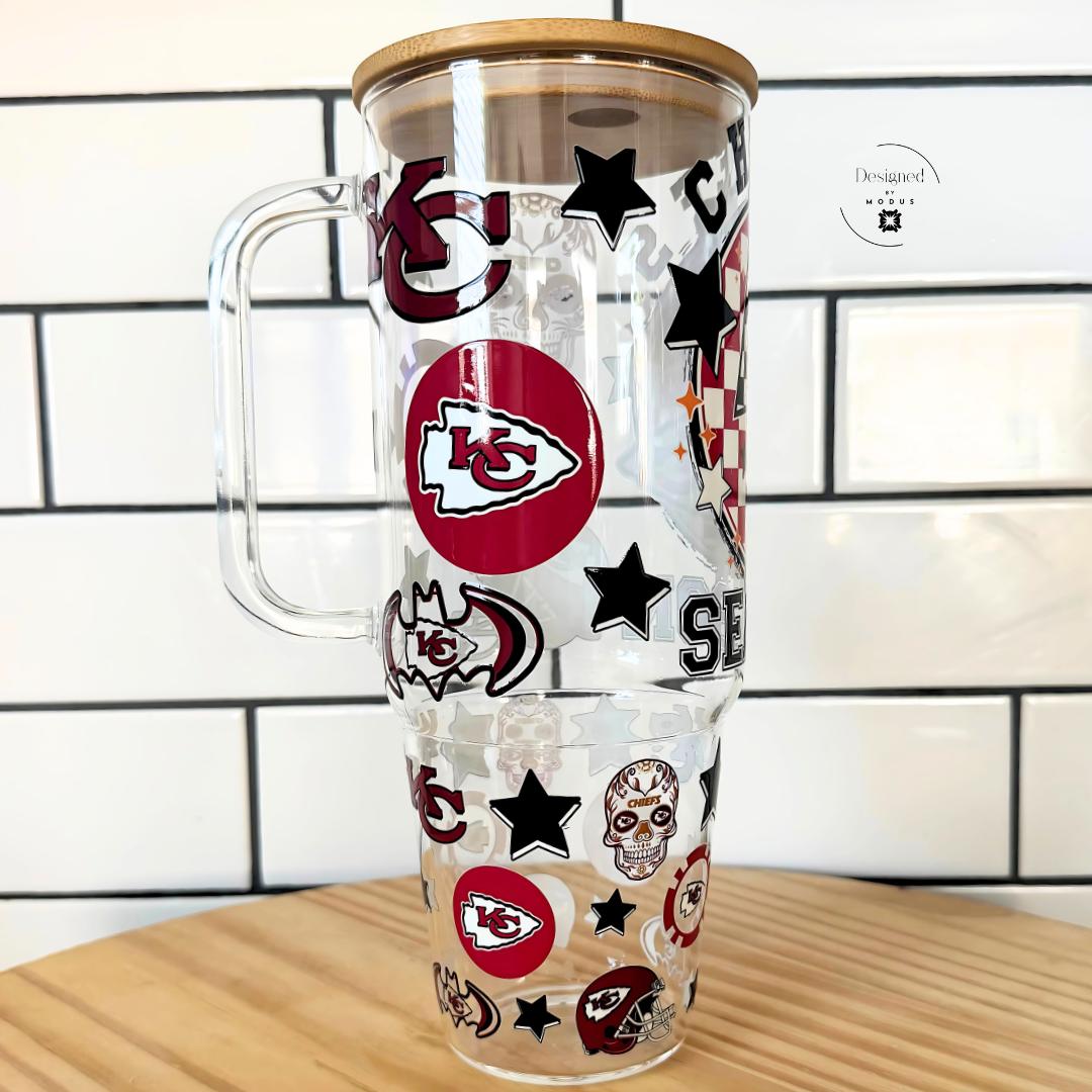 Kansas City Chiefs Tumbler 40oz Glass Cup