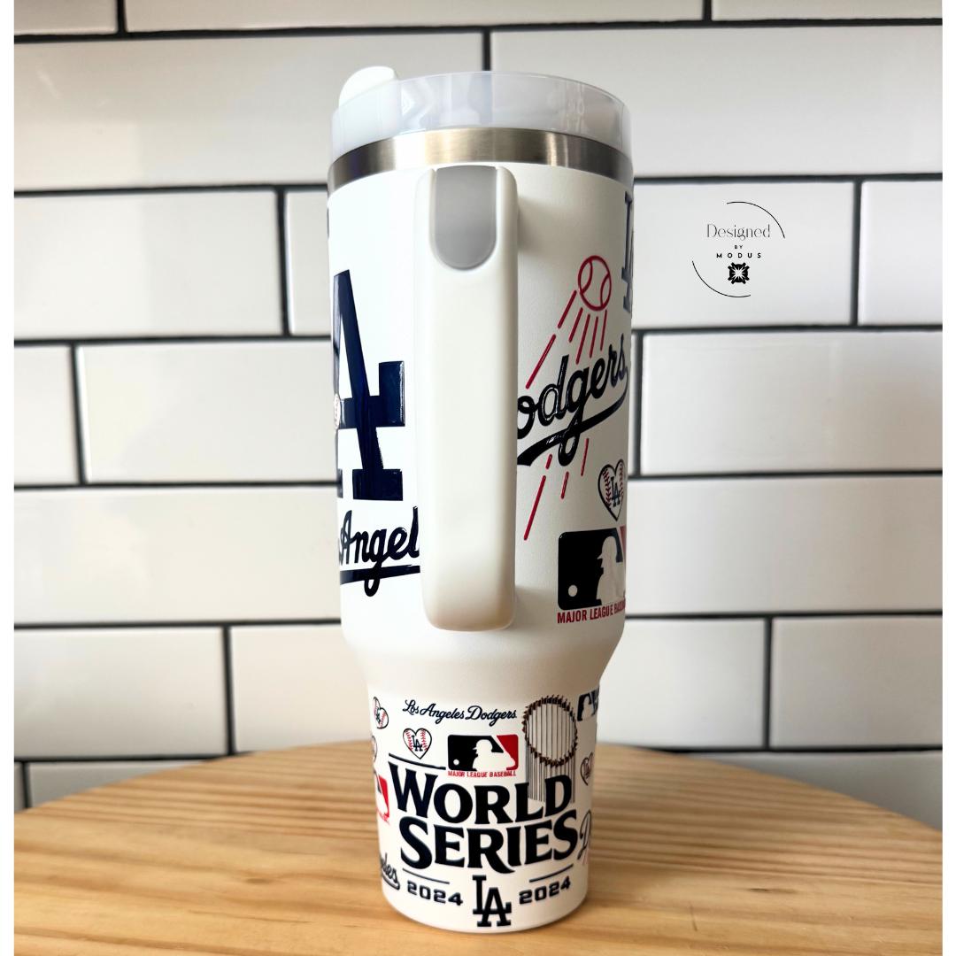 Dodgers World Series Champions Tumbler: 40oz Stainless Steel Baseball Fan Gift