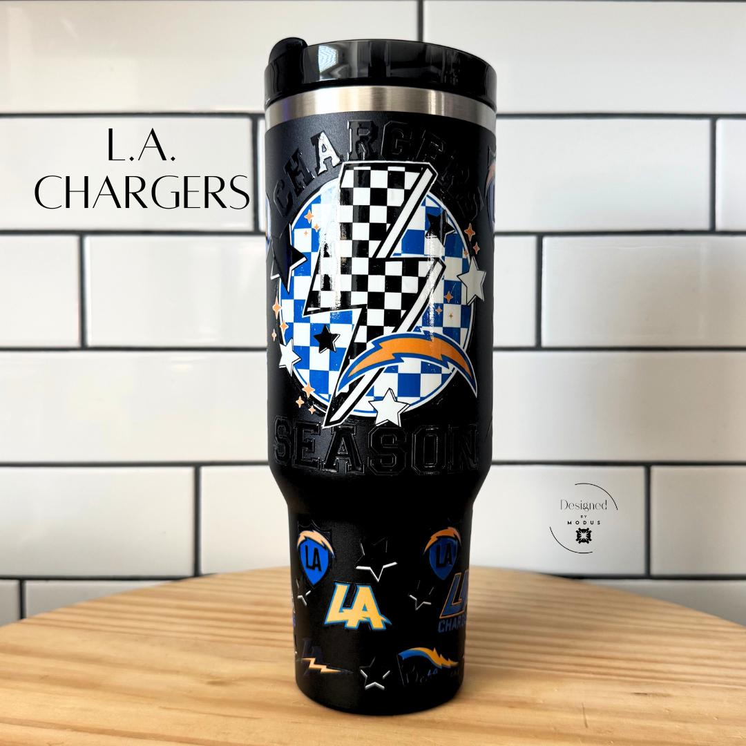Los Angeles Chargers 40oz stainless steel tumbler with handle