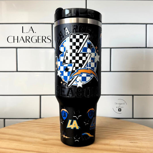 Los Angeles Chargers 40oz stainless steel tumbler with handle