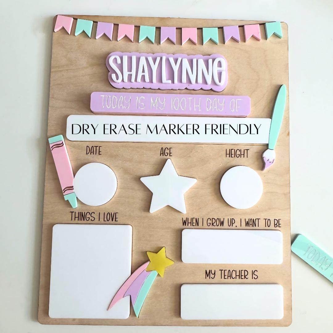 Personalized First & Last Day of School Board: Reusable Photo Prop