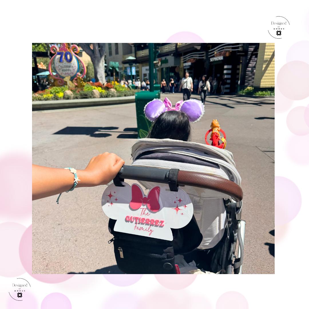 Disney Stroller Name Tag Personalized Stroller Tag Family Travel Sign Oogie Boogie Bash Disneyland Custom Stroller Identifier for Trip