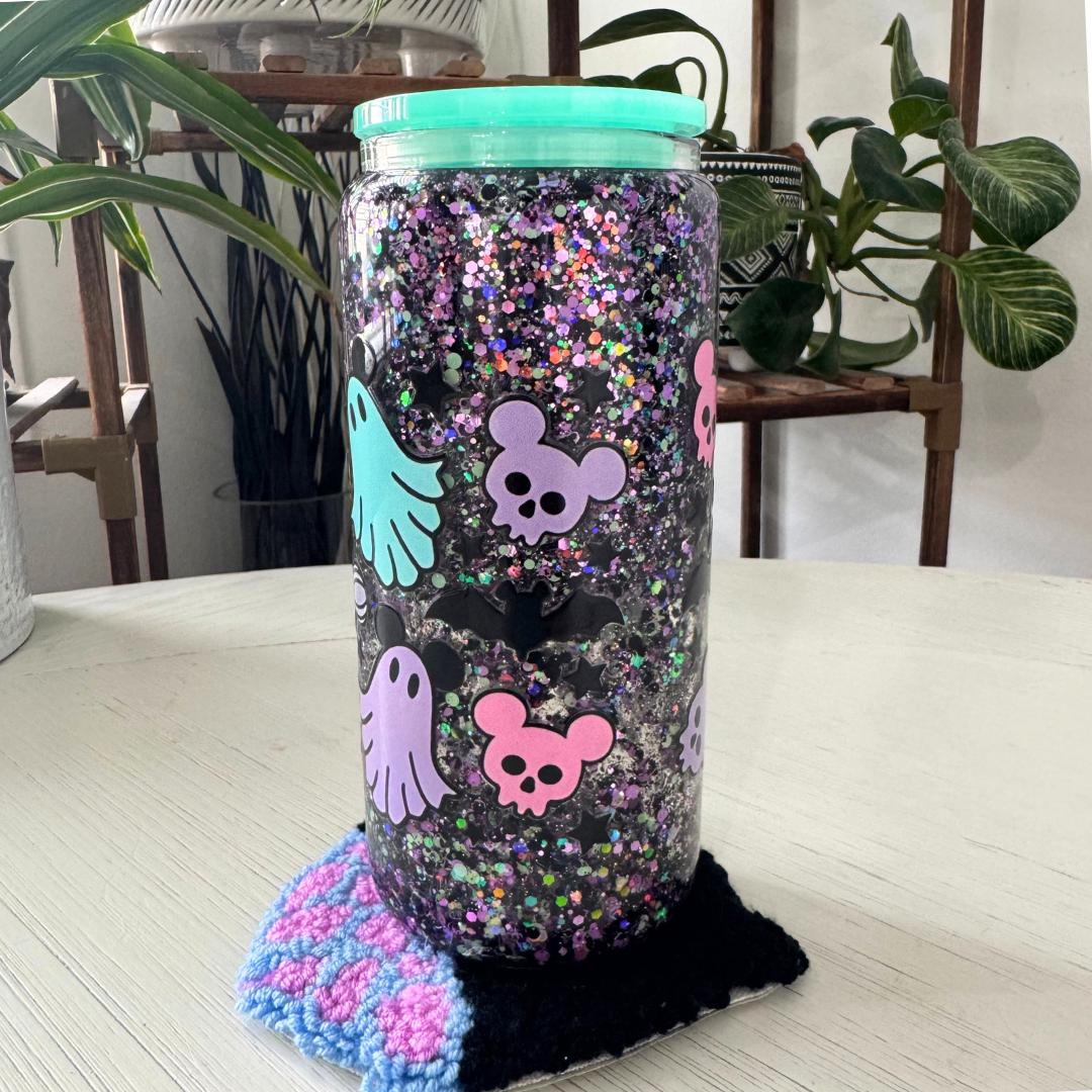 Halloween Ghost Snow Globe Tumbler Cup