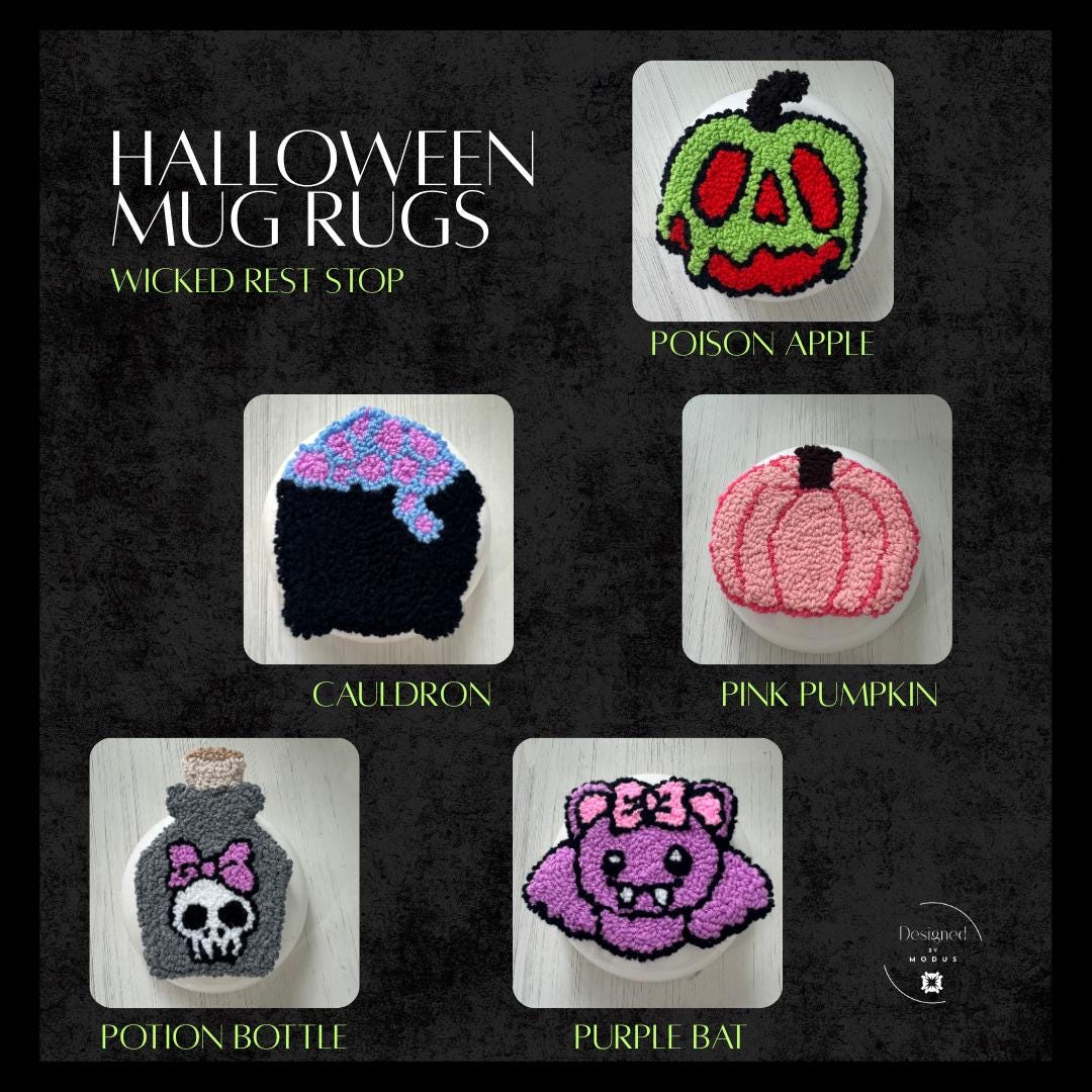 Crochet Halloween Mug Rug: Spooky Coaster, Coffee Lover Gift