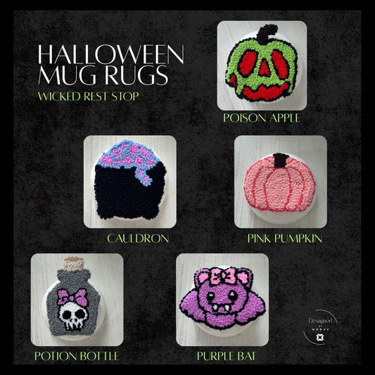 Crochet Halloween Mug Rug: Spooky Coaster, Coffee Lover Gift