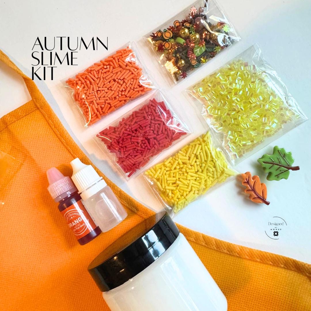 DIY Autumn Slime Kit: Fall Activity, Party Favor