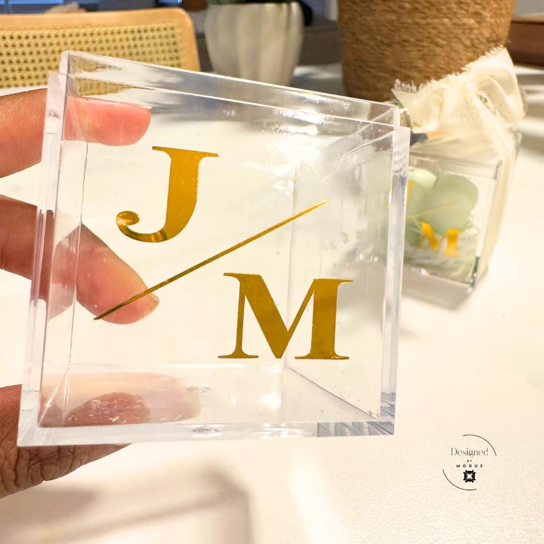 engagement party favors with custom labels