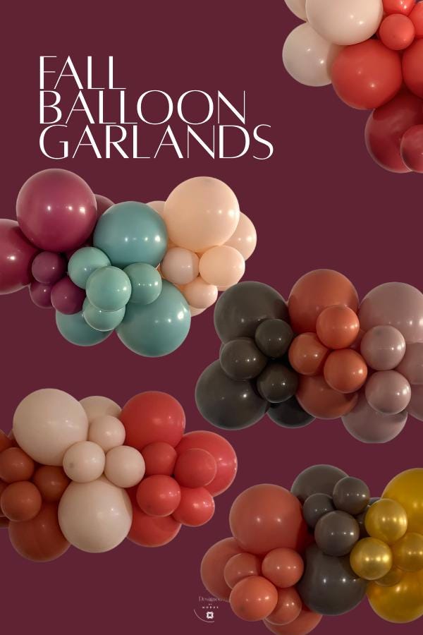 Fall Balloon Garland Kit: Harvest Spice, Sage, Golden Ember Party Decor