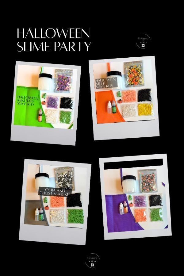 DIY Halloween Slime Kit: Kids&#39; Spooky Party Favor with Charms & Apron