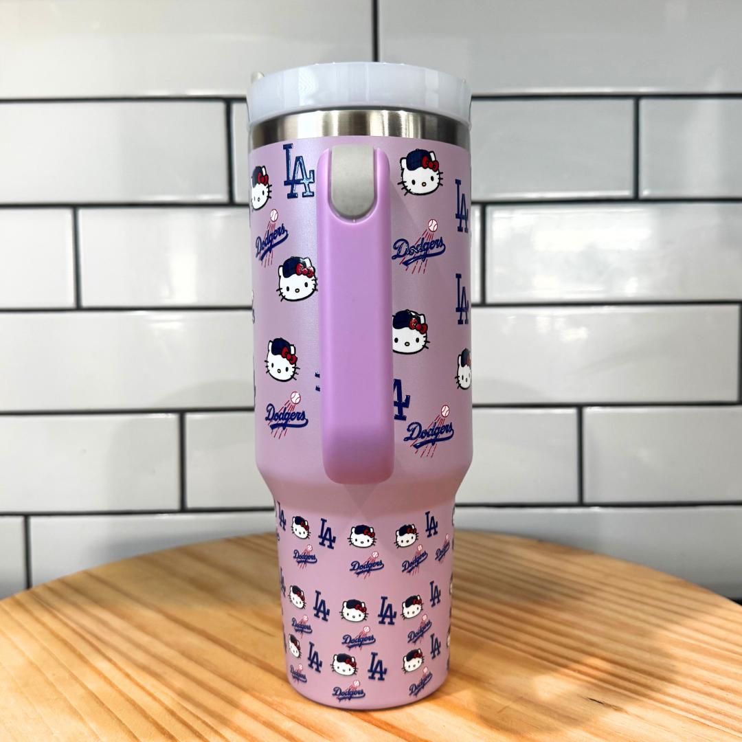 Hello Kitty Dodgers Tumbler Set: Lavender Mug, Pen & Keychain