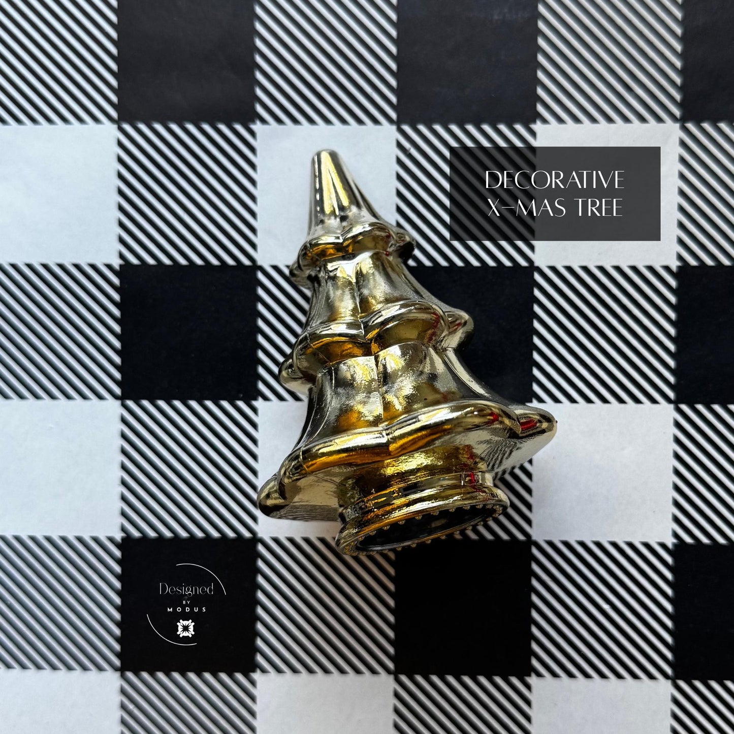 gold Christmas tree table decorative piece