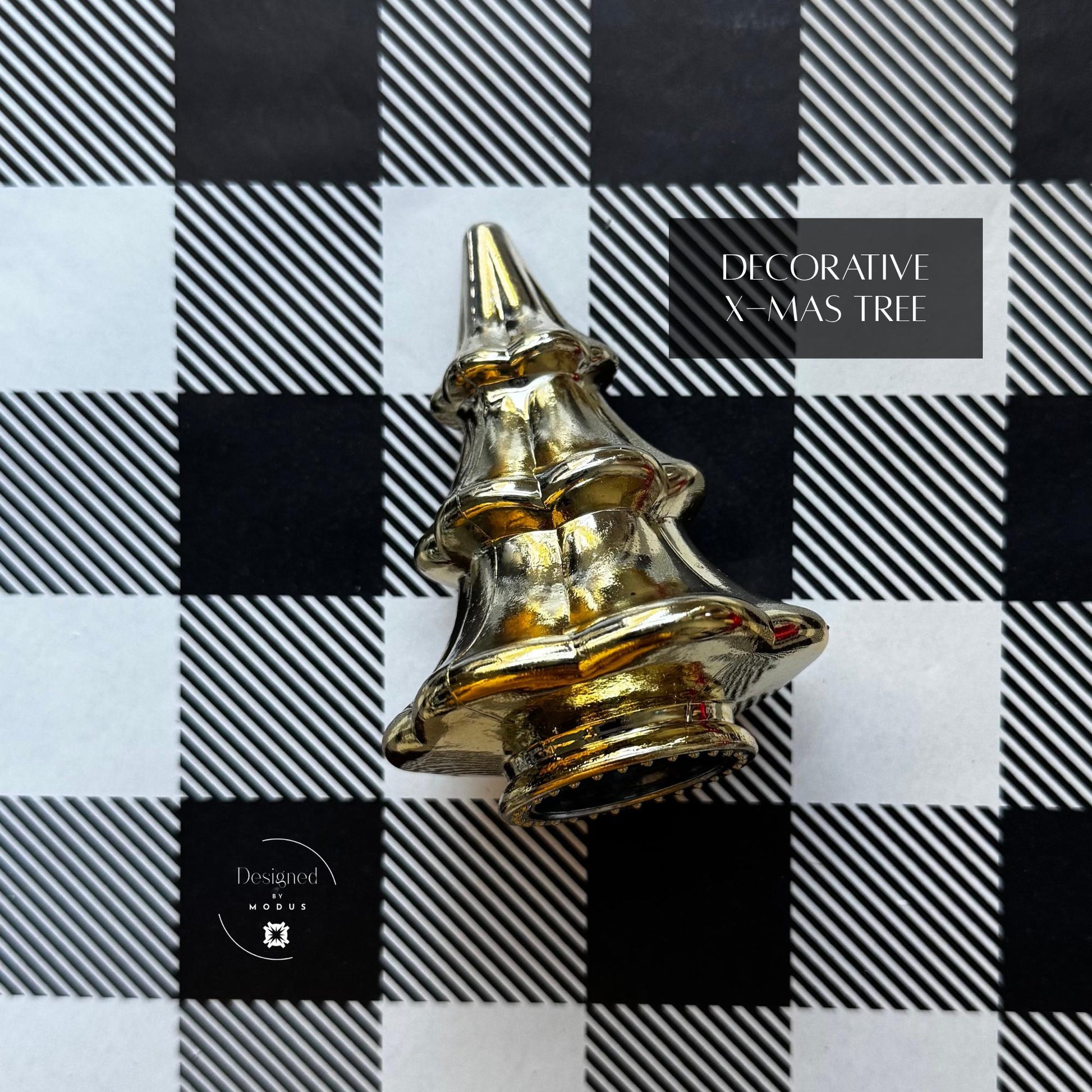 gold Christmas tree table decorative piece