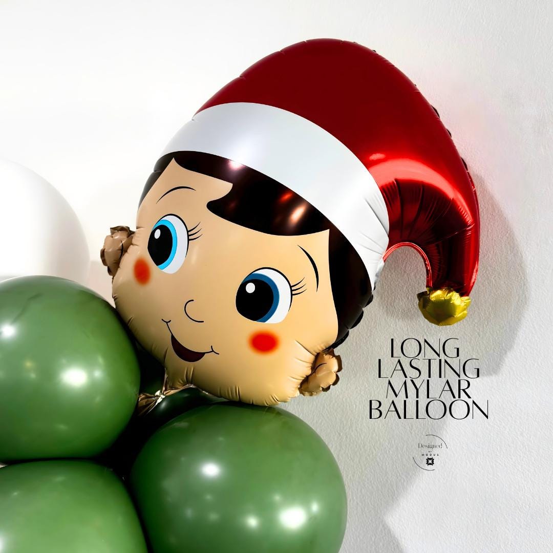Elf on the Shelf Mylar Balloon | Christmas Holiday Party Decor