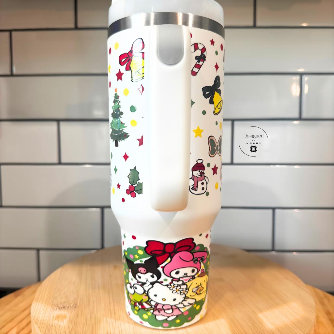 Hello Kitty Christmas Tumbler Cup | Cute Winter Travel Mug for Hot Cocoa  and coffee | Festive Gift for Friends & Stocking Stuffers