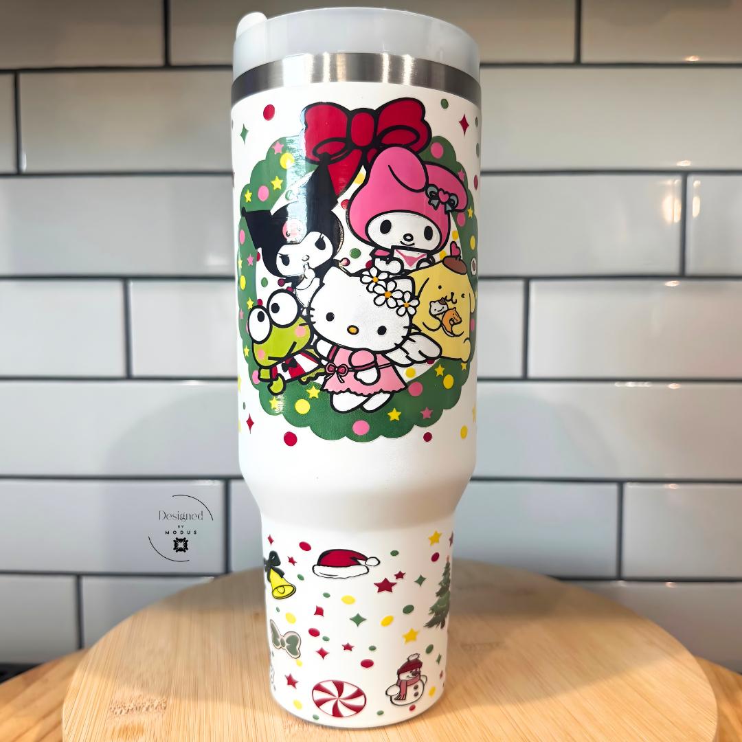 Hello Kitty Christmas Tumbler Cup | Cute Winter Travel Mug for Hot Cocoa  and coffee | Festive Gift for Friends & Stocking Stuffers