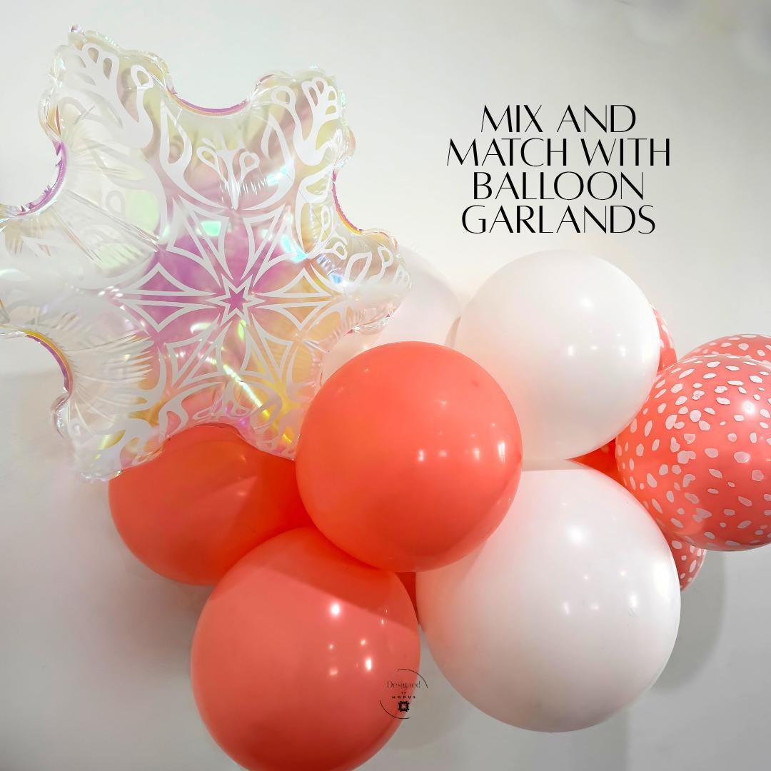 Iridescent Snowflake Mylar Balloon | Winter Wonderland Decor