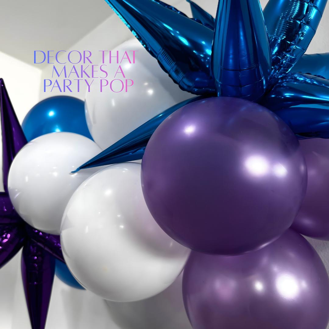 K-Pop Demon Hunter Balloon Garland | Electric Purple Blue White Balloon Kit | Gamer Party Decor | Birthday Photo Backdrop | Fast Shipping