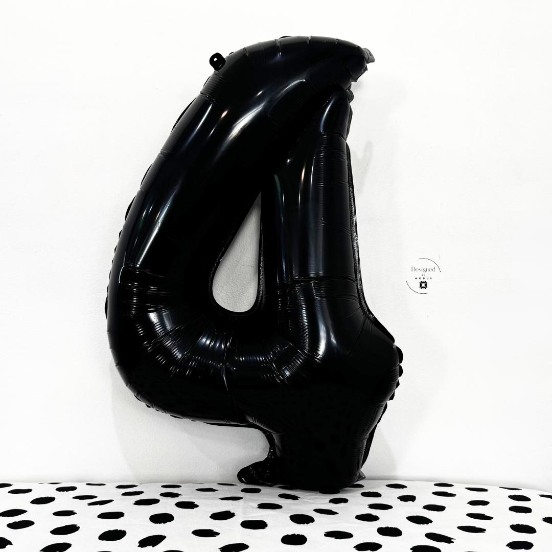 Black Number 1 Balloon | Giant Foil Number Balloon for Birthday, Anniversary, or Graduation Decor