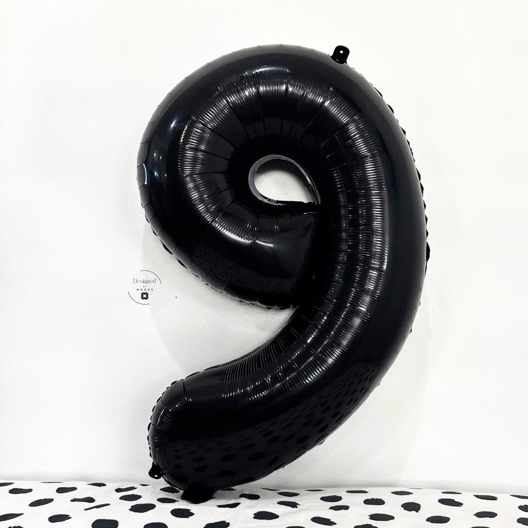 Black Number 1 Balloon | Giant Foil Number Balloon for Birthday, Anniversary, or Graduation Decor