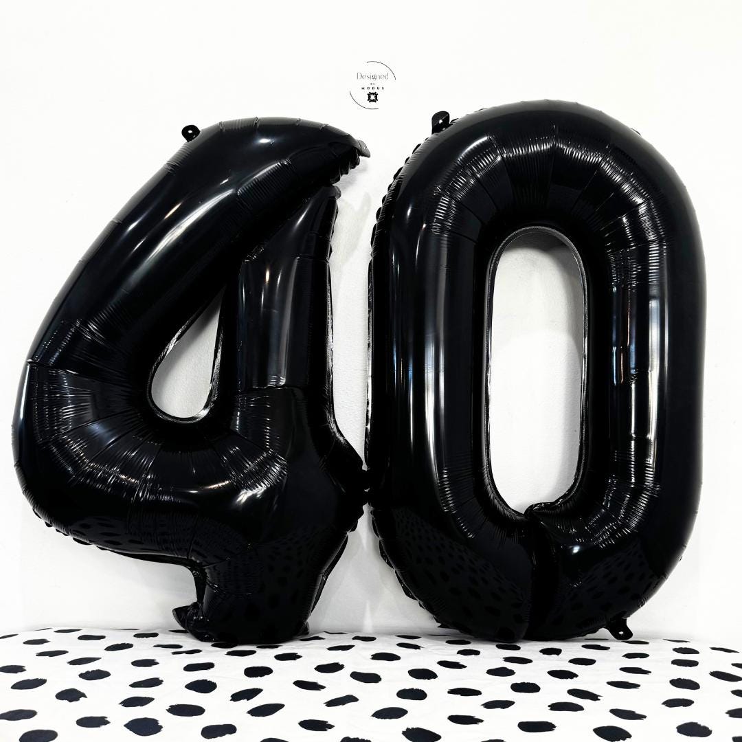 Black Number 1 Balloon | Giant Foil Number Balloon for Birthday, Anniversary, or Graduation Decor