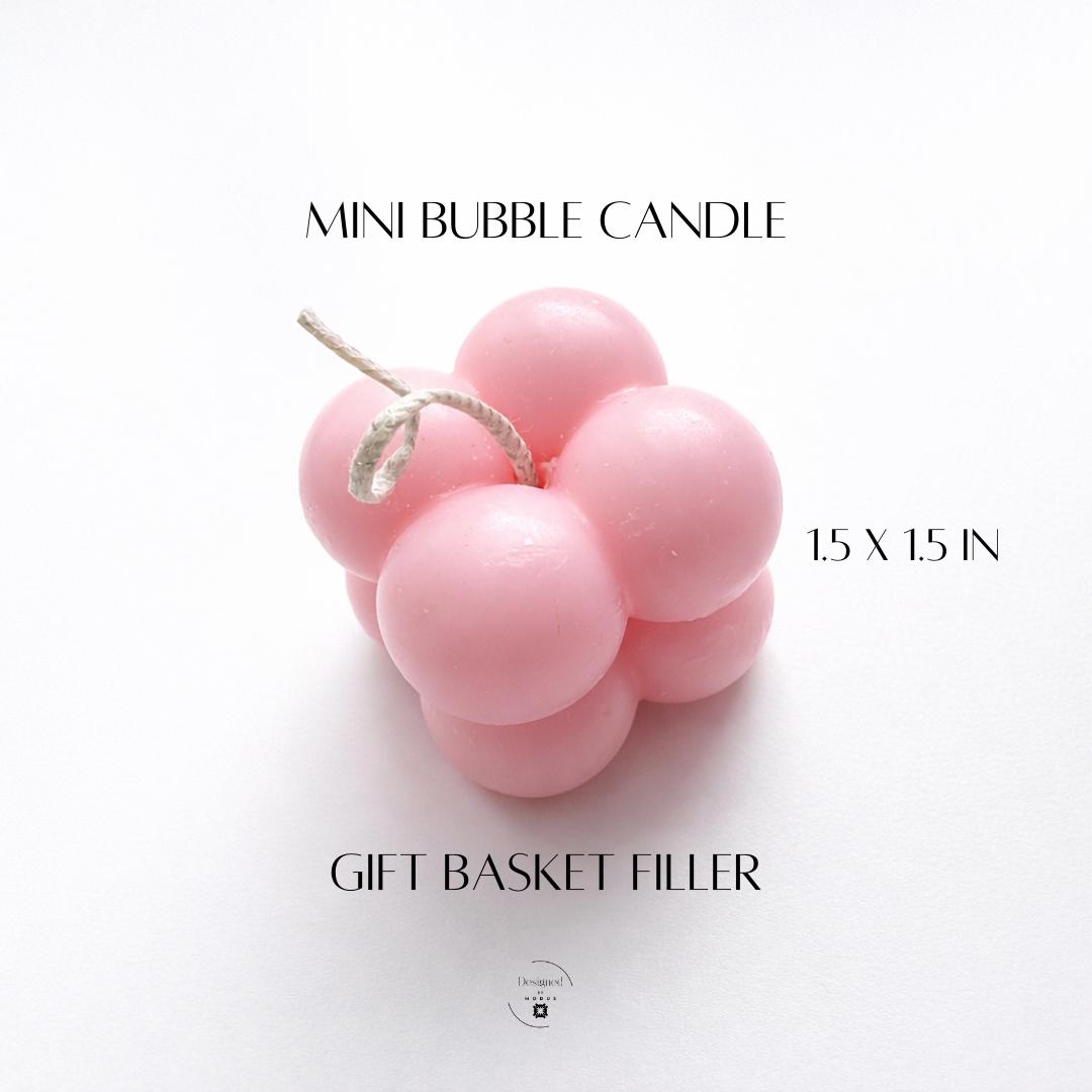 Aesthetic Room Decoration Mini Bubble Candle Tiny Cloud Shape Design Pastel Color Collection Small Wax Creation Cotton Wick Unscented Perfect Desk Accent Spring Season Decor Easter Basket Addition Cute Miniature Style Pink Yellow Purple