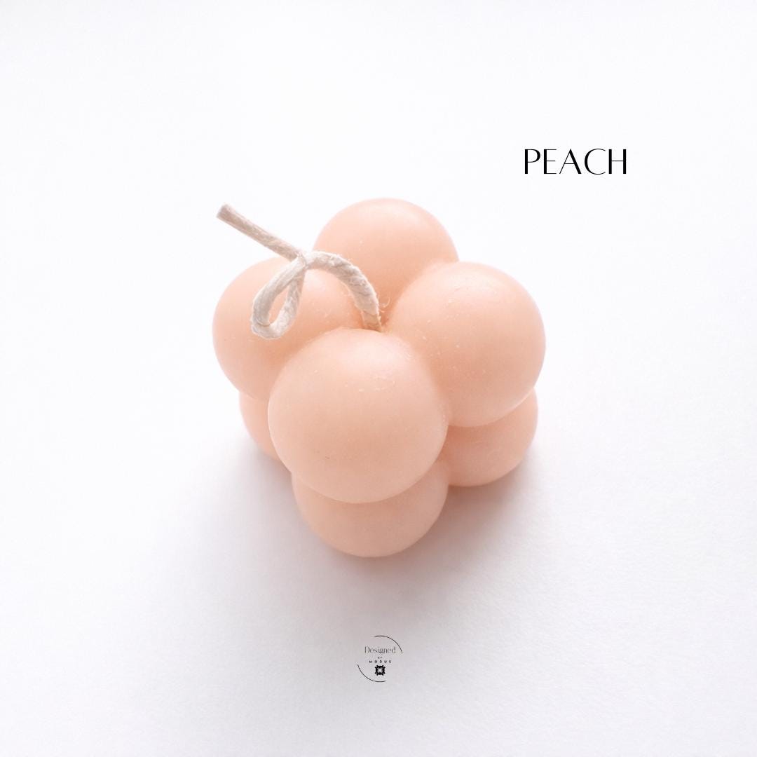 Cloud Shape Candle Mini Bubble Design Wax Cotton Wick Unscented Small Size Pastel Colors Collection Pink Yellow Purple Blue Peach Options Aesthetic Room Decoration Spring Season Accent Easter Basket Filler Cute Miniature Present Perfect