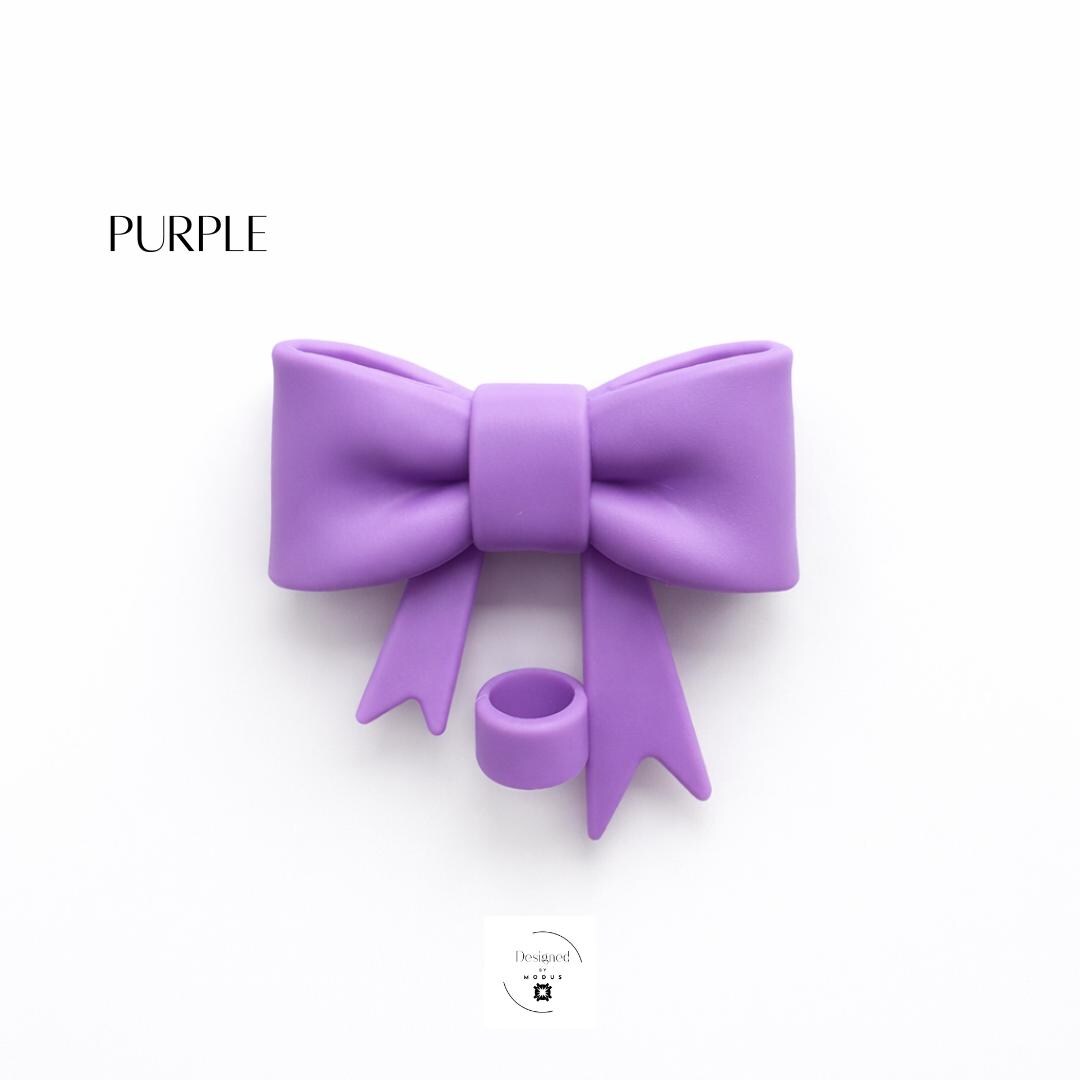 Bow Straw Topper: Kawaii Silicone Tumbler Charm Decoration