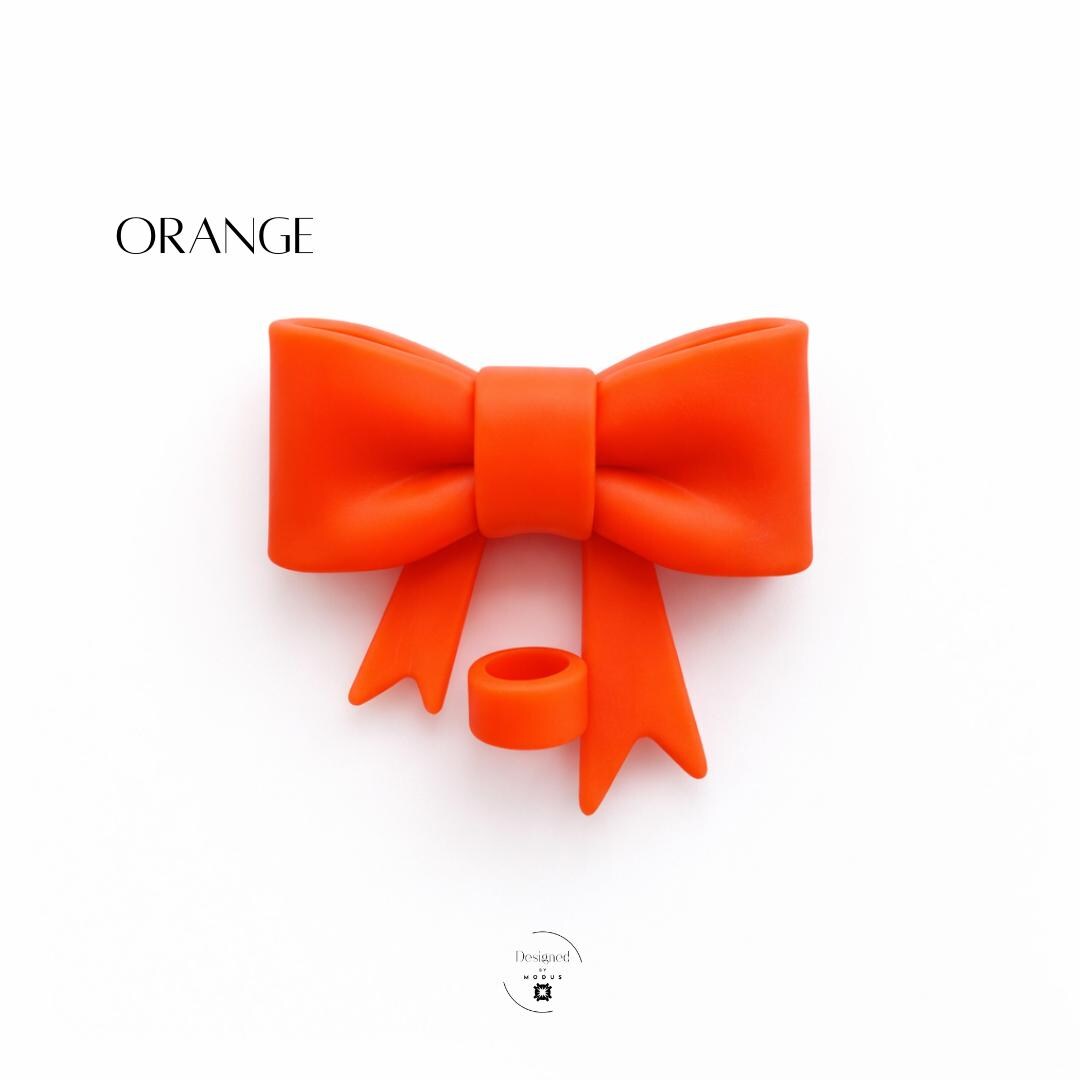Bow Straw Topper: Kawaii Silicone Tumbler Charm Decoration
