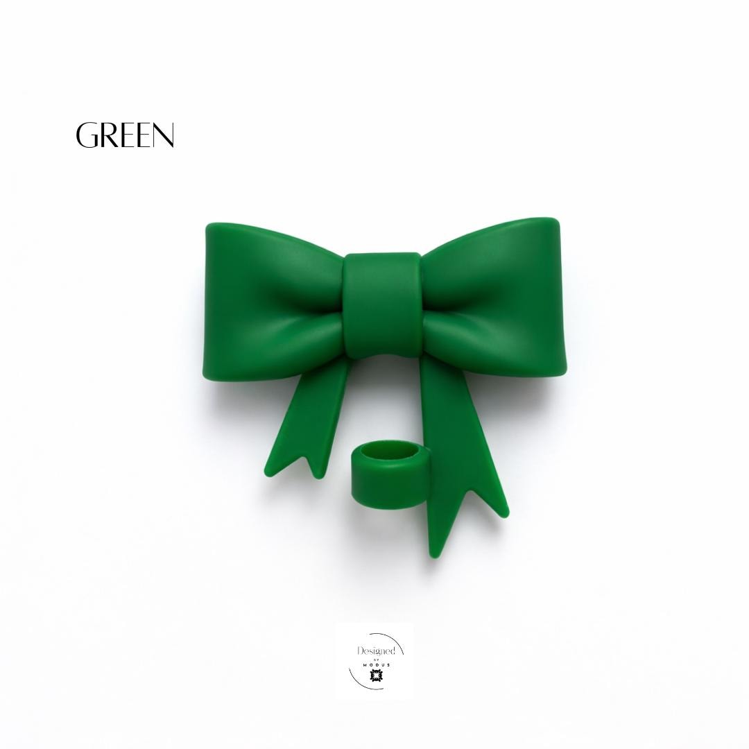 Bow Straw Topper: Kawaii Silicone Tumbler Charm Decoration