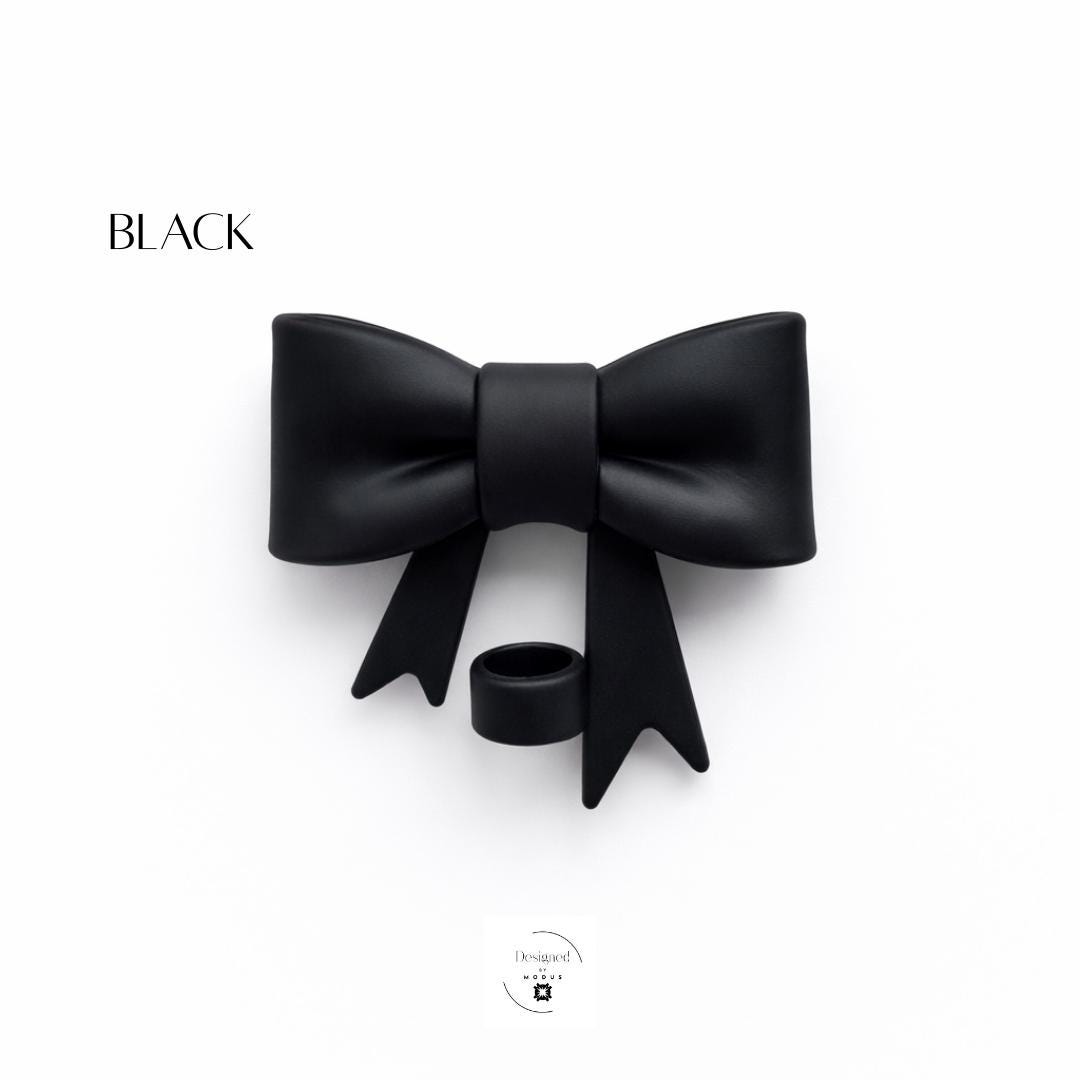 Bow Straw Topper: Kawaii Silicone Tumbler Charm Decoration