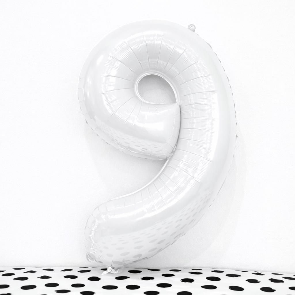 Black Number 9 Foil Balloon | 34 inch Party Decor