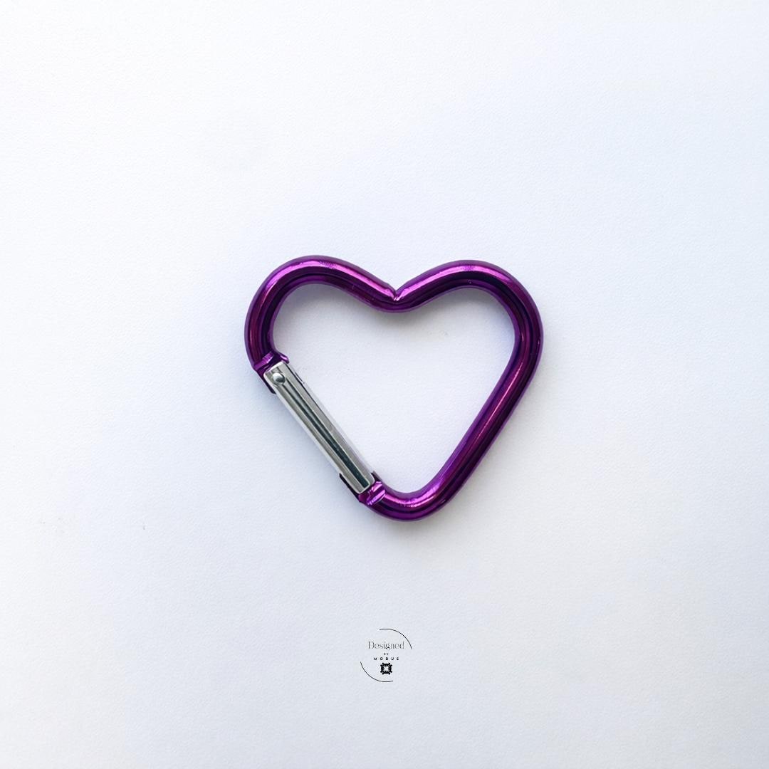 Heart Carabiner Clip – Red Heart Key Ring for Bags, Purses & Keychains  Cute Metal Heart Clasp for Accessories and Gifts