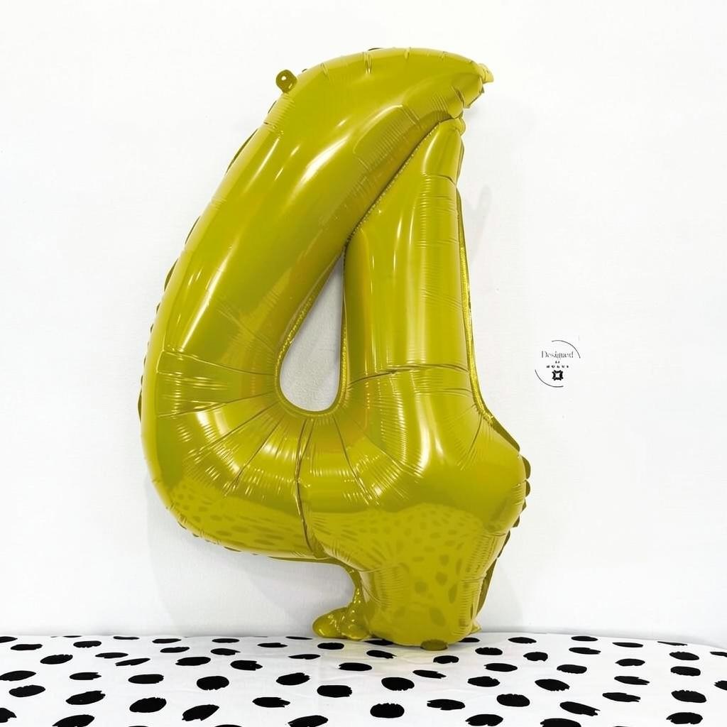 White Number 4 Balloon | 34-Inch Foil Party Decor