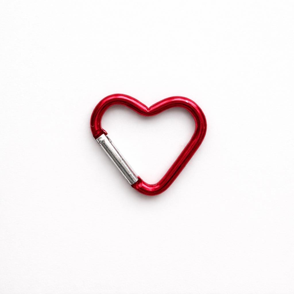 Heart Carabiner Clip – Pink Heart Key Ring for Bags, Purses & Keychains  Cute Metal Heart Clasp for Accessories and Gifts
