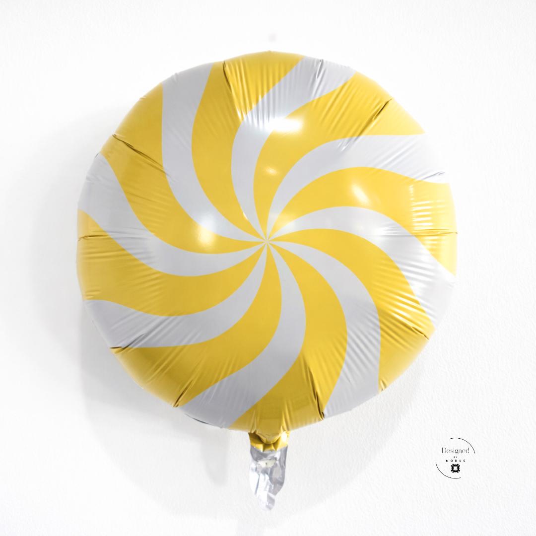Mint Swirl Balloon Party Decor Supply Kit Birthday Celebration Item Display Metallic Mylar Decoration Accent Pastel Spiral Pattern Design