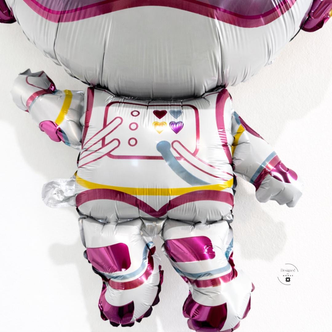 Giant Astronaut Foil Balloon: Silver Space Party Decoration, Birthday Cosmic Theme Decor