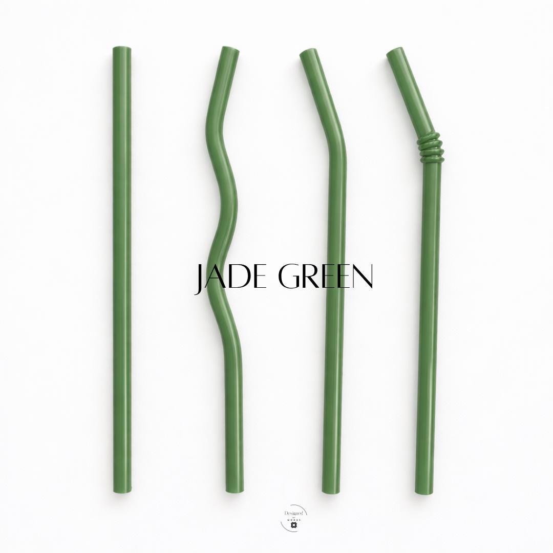 Cocktail Bar Accessory Reusable Glass Straw Set Smoothie Sipping Tool Eco Friendly Alternative Daily Beverage Use Sustainable Kitchen Collection Zero Waste Lifestyle Choice Colorful Options Available Multiple Colors Selection Environmental