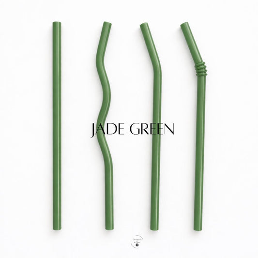 Cocktail Bar Accessory Reusable Glass Straw Set Smoothie Sipping Tool Eco Friendly Alternative Daily Beverage Use Sustainable Kitchen Collection Zero Waste Lifestyle Choice Colorful Options Available Multiple Colors Selection Environmental